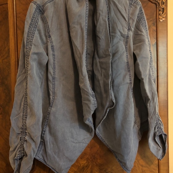 Jones New York lightweight transitional jacket rusched sleeves - Picture 4 of 11